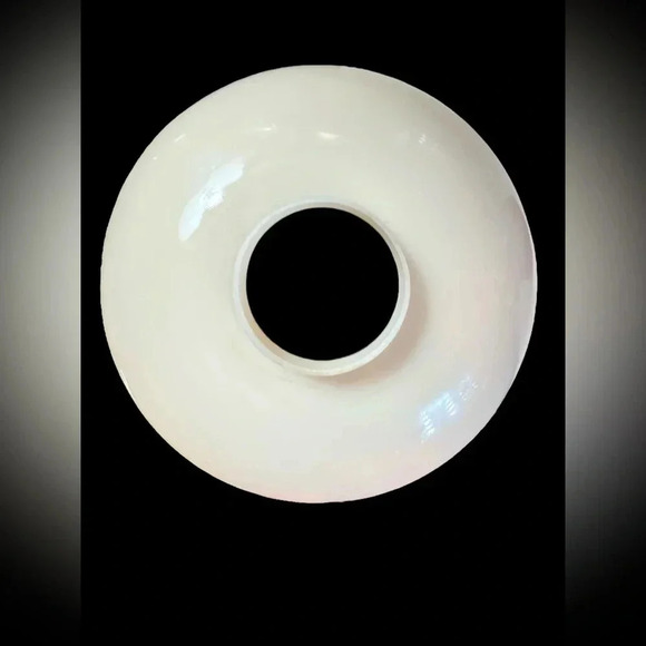 GLOW💚Antique Uranium Custard Glass Silver-Plated Lamp - Picture 9 of 9